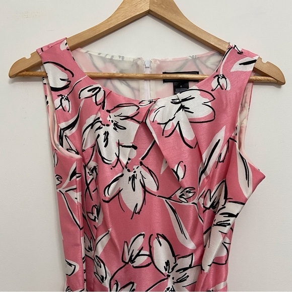 Jessica Howard summer dress sleeveless pink white A-line line fit&flare floral 6 - Picture 4 of 15